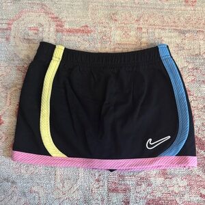Nike Black Skort with Pastel Yellow, Blue & Pink Accents